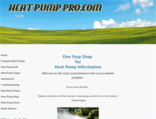 Tablet Screenshot of heat-pump-pro.com